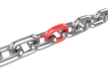 Obraz premium render stainless steel chain