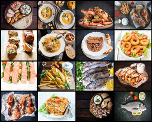 Dishes collage