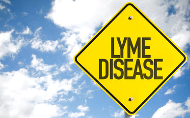 Lyme Disease sign with sky background
