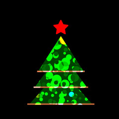 Icon Christmas tree for holiday season
