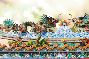 Obraz premium Beautiful dragon statue.