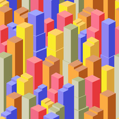 Obraz premium isometric seamless town