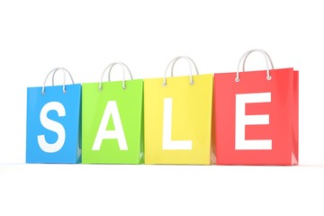 sale written on shopping bag