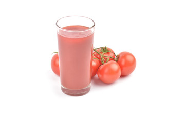  tomato juice on white background
