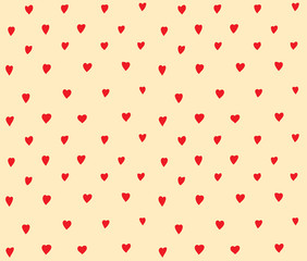 Hearts dots seamless pattern simple decoration
