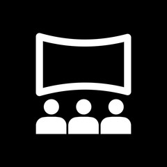 The movie house icon. Theater and show, cinema, presentation  symbol. Flat