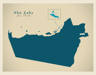 Modern Map - Abu Zaby AE