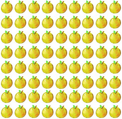 Apple pattern background texture of a lot yellow