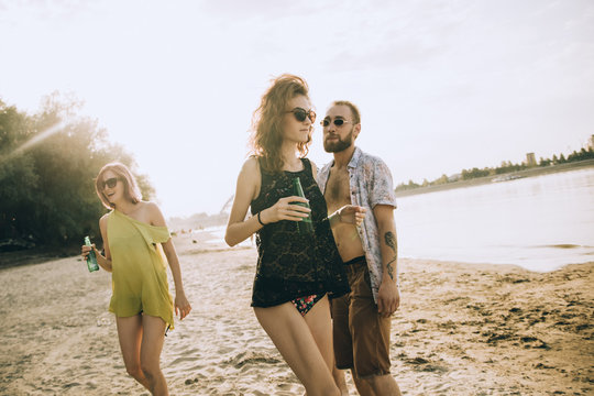 Hipsters At The Beach