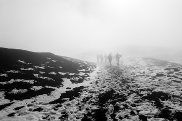 The atmosphere on the top of Etna