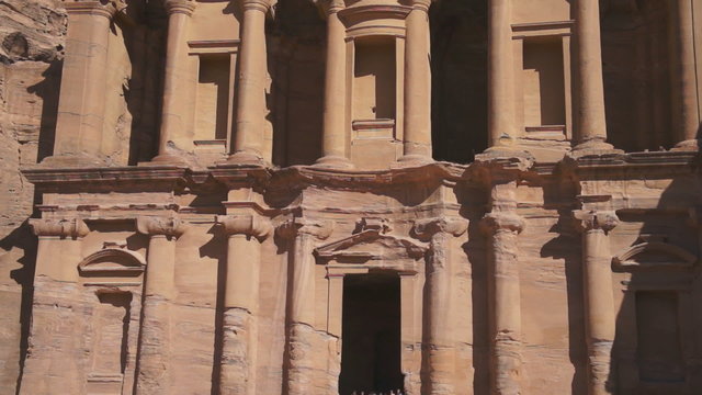 The monastery in world wonder Petra in Jordan