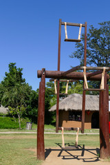 Fototapeta na wymiar thailand traditional wooden swing