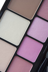 top view of pink tone makeup palette 