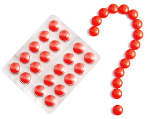 tablets and question sign