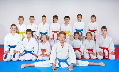 Printed kitchen splashbacks Martial arts sport karate kids