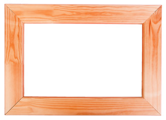 wooden frame on a white background