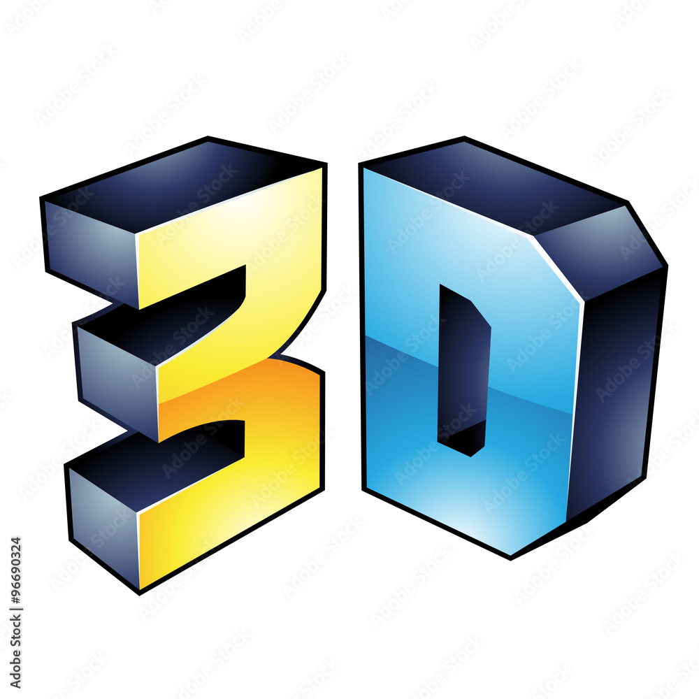 Poster 3d Display Technology Symbol