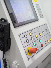 CNC Machine control panel closup