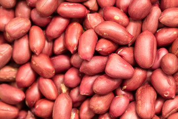 peanuts as a background. close