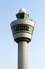 Fototapeta na wymiar Flight control tower for air traffic control