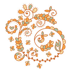 Isolated floral pattern