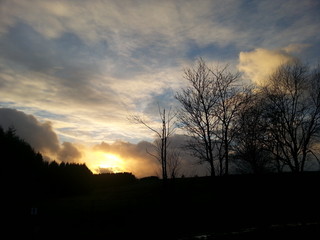 Sonnenuntergang über der Eifel