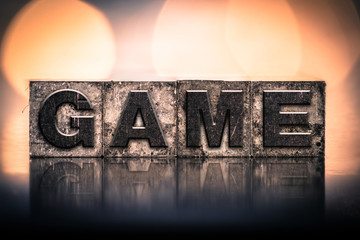 Game Concept Vintage Letterpress Type