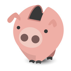 Piggy bank cartoon illustration