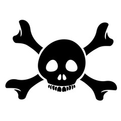 Skull and the Crossbones Cartoon