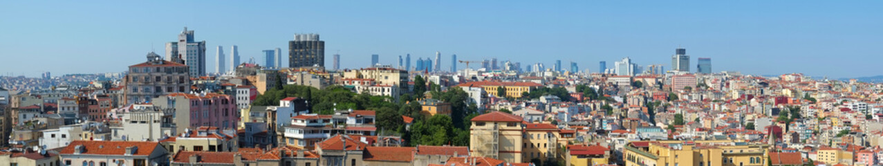 Fototapeta na wymiar The panoramic view of Istanbul from the Galata tower.