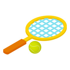 Tennis game isometric 3d icon