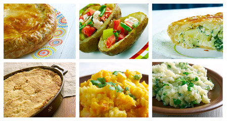 Food set of different   potato dish