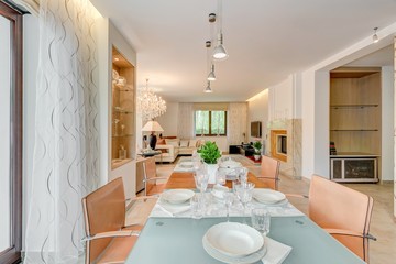 Dining room in elegant house