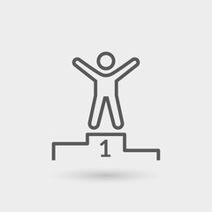 winner thin line icon
