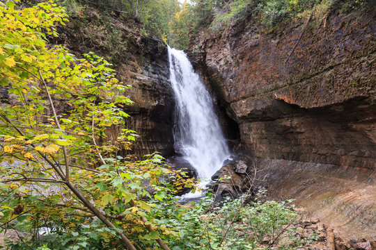 Autumn at Miners Falls - Pictured Rocks National Lakeshore - Michigan