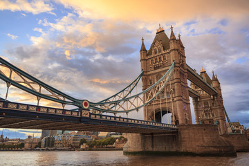 Fototapeta na wymiar Tower Bridge at Sunset, London