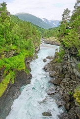 Fototapeta na wymiar Waterfall in Norway.
