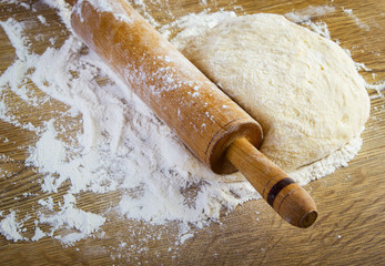 Dough with rolling pin