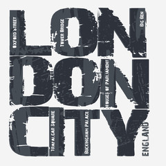 London city Typography design