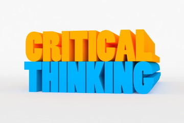 Big 3D bold text - critical thinking