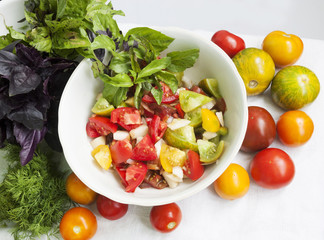 tomatoes and lettuce