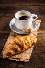 Coffee and croissants