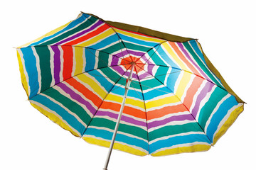 striped beach umbrella