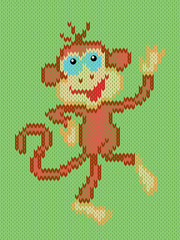 Plakat Monkey a symbol of Eastern New Year in 2016