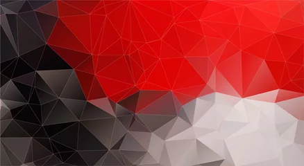 Foto auf Acrylglas Composition with red and black geometric shapes © igor_shmel