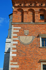 Sandomierz sundial at  town hall , Poland