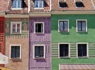 Häuserzeile in Posen auf dem Marktplatz