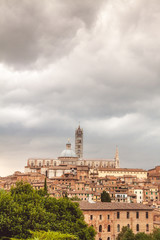 Fototapeta premium Panorama of Siena, Tuscany, Italy with beautiful dome of Siena C