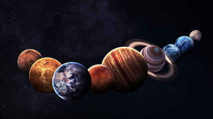 High quality isolated solar system planets. Elements of this image furnished by NASA © Vadimsadovski