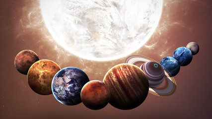 Hight quality isolated solar system planets. Elements of this image furnished by NASA